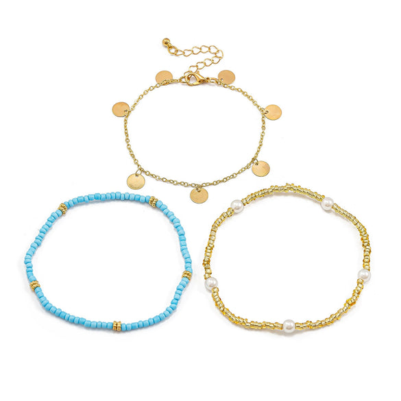 Women's Bohemian Plastic And Resin Anklet With Ocean Wind Shell Starfish Turtle And Animal Patterns