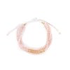 Women's Bohemian Simple Allmatch Handwoven Glass And Glaze Geometric Multilayered Crystal Cut Beaded Bracelet