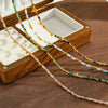 Women's Bohemian Stainless Steel Beaded Necklace With Geometric Design And 18K Vacuum Plated Finish