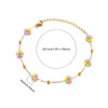 Women's Bohemian Style Colorful Flower Anklet Jewelry Stainless Steel And Resin