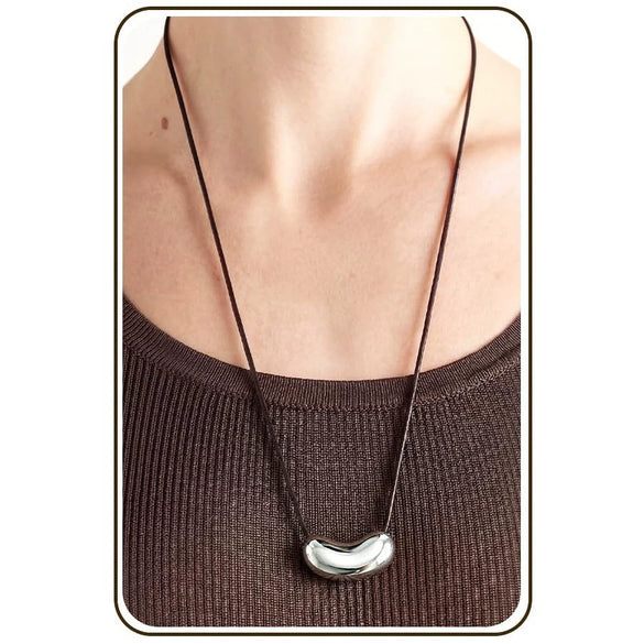 Women's Bohemian Style Copper Geometric U Shaped Choker Necklace With Electroplated Pendant Casual Fashion Jewelry