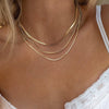 Women's Bohemian Style Electroplated Alloy Blade Chain Choker Necklace With Stacked Flat Chain Design