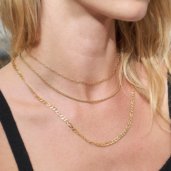 Women's Bohemian Style Electroplated Alloy Blade Chain Choker Necklace With Stacked Flat Chain Design