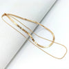 Women's Bohemian Style Electroplated Alloy Blade Chain Choker Necklace With Stacked Flat Chain Design