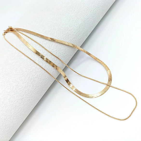 Women's Bohemian Style Electroplated Alloy Blade Chain Choker Necklace With Stacked Flat Chain Design
