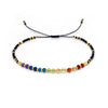 Women's Bohemian Style Handwoven Cord Bracelet With Geometric Pattern And Tianhe Stone Beads