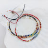 Women's Bohemian Style Handwoven Cord Bracelet With Geometric Pattern And Tianhe Stone Beads