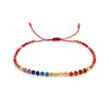 Women's Bohemian Style Handwoven Cord Bracelet With Geometric Pattern And Tianhe Stone Beads