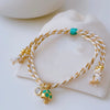 Women's Bohemian Style Handwoven Mixed Material Geometric Beaded Mushroom Bracelet