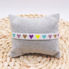 Women's Bohemian Style Heart Glass And Glaze Beads Purely Handmade Bracelet