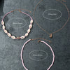 Women's Bohemian Style Shell Multilayer Clavicle Chain Necklace With Geometric Pendant Handmade