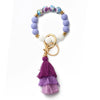 Women's Bohemian Style Silicone Round Bead Tassel Bracelet