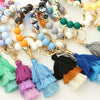 Women's Bohemian Style Silicone Round Bead Tassel Bracelet