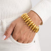 Women's Bold Geometric Stainless Steel Bracelet With Gold Vacuum Electroplated Finish Fashion Jewelry Wholesale