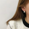 Women's Bow Imitation Pearl Earrings With Silver Needle Electroplated For High End Autumn And Winter