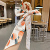 Women's Bow Ribbon Silk Scarf Hair Tie Pearl Accent All Match Headband Hair Accessory