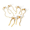 Women's Bow Tassel Titanium Steel Earrings With Electroplating
