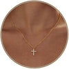 Women's Brass Cross Pendant Necklace With Regular Chain Trendy Clavicle Chain Electroplated Personality Style Jewelry