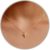Women's Brass Cross Pendant Necklace With Regular Chain Trendy Clavicle Chain Electroplated Personality Style Jewelry