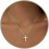 Women's Brass Cross Pendant Necklace With Regular Chain Trendy Clavicle Chain Electroplated Personality Style Jewelry