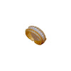 Women's Brass Letter Microinlaid The Crown Pattern Natural Style Opening Adjustable Ring Jewelry