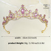 Women's Bridal Crown Headpiece Vintage Baroque Alloy Tiara With Zircon And Rhinestone Details For Wedding Accessories
