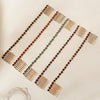 Women’s Bridal Crystal Hair Comb Pair Simple Wave Design Micropaved Wedding Headdress Insert Combs