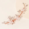 Women's Bridal Flower Hair Clip With Handmade Beaded Edge Alloy Rhinestone Design Elegant Retro Duckbill Hairpin