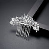 Women's Bridal Flower Hair Comb With Zircon Accents Electroplated Copper Jewelry Hair Accessory Wholesale