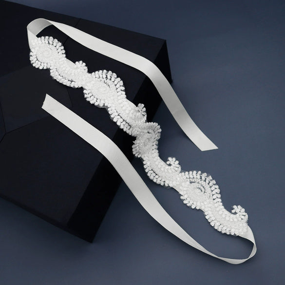 Women's Bridal Hair Accessories Cloth Lace Satin Headband With Leaves And Plaid Pattern Retro Style