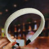 Women's Bridal Pearl Headband With Handknitted Knotted Design And Elegant Bow Crown Detail