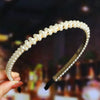 Women's Bridal Pearl Headband With Handknitted Knotted Design And Elegant Bow Crown Detail
