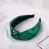 Women's Bright Plaid Pu Fabric Knotted Headband Handwoven Hair Accessory For Everyday Styling