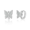 Women's Butterfly Bow Clip On Earrings In Electroplated Gold Color Environmental Copper With Zircon Accent Natural Style Jewelry