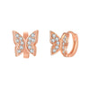 Women's Butterfly Bow Clip On Earrings In Electroplated Gold Color Environmental Copper With Zircon Accent Natural Style Jewelry