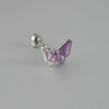 Women's Butterfly Stud Earrings Plastic Resin Dripping Oil Animal Style