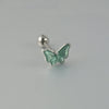 Women's Butterfly Stud Earrings Plastic Resin Dripping Oil Animal Style