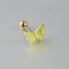 Women's Butterfly Stud Earrings Plastic Resin Dripping Oil Animal Style