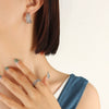 Women's C Shape Geometric Titanium Steel Gold Plated Earrings With Electroplating Treatment And Unique Creative Design
