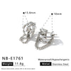 Women's C Shaped Geometric Stainless Steel Rhinestone Chain Earrings With 18K Gold Vacuum Plating Simple Light Luxury Style