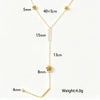 Women's Camellia Flower Necklace In Gold Plated Titanium Steel With O Chain Non Fading Floral Pendant Jewelry
