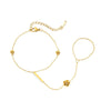 Women's Camellia Flower Necklace In Gold Plated Titanium Steel With O Chain Non Fading Floral Pendant Jewelry