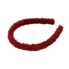 Women's Candy Color Plaid Cloth Headband With Teddy Curly Lamb Hair Texture Handwoven Hair Accessory