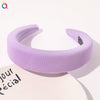 Women's Candy Color Plaid Twist Padded Headband Handwoven Cloth Fashion Hair Accessory