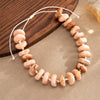 Women's Candycolored Irregular Gradient Acrylic Beaded Necklace With Handmade Geometric Design And Adjustable Waxed Rope Drawstring Chain