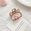 Women's Cartoon Animal Style Metal Handmade Hollow Grab Clip Hair Accessories