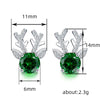 Women's Cartoon Animal Zodiac Antler Zirconia Inlaid Copper Stud Earrings Fashion Jewelry