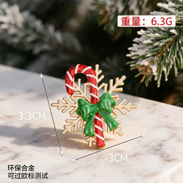 Women's Cartoon Flower Brooch Alloy Diamondencrusted Pin With Cute Holiday Hat Design Simple Fashion Clothing Accessory