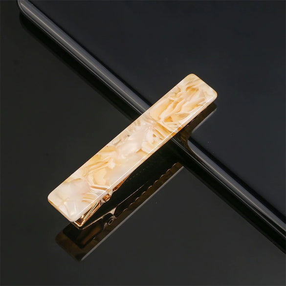 Women's Carved Acetate Hair Clip Geometric Side Barrette Sweet Cool Hair Accessory