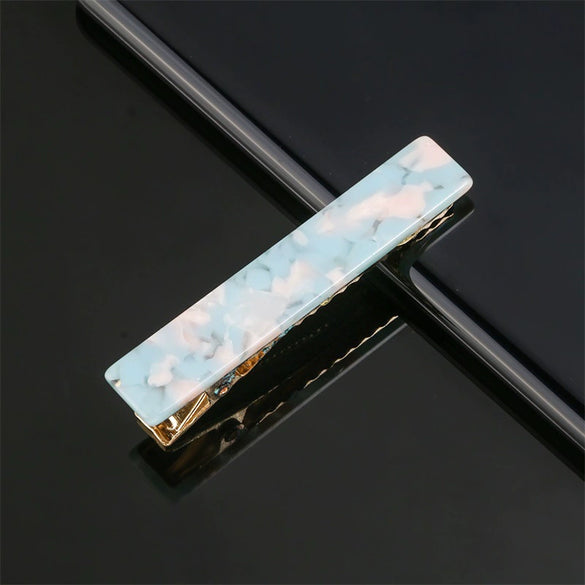 Women's Carved Acetate Hair Clip Geometric Side Barrette Sweet Cool Hair Accessory